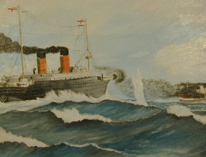 Лайнер "Кармания", гибель лайнера "Волтурно"